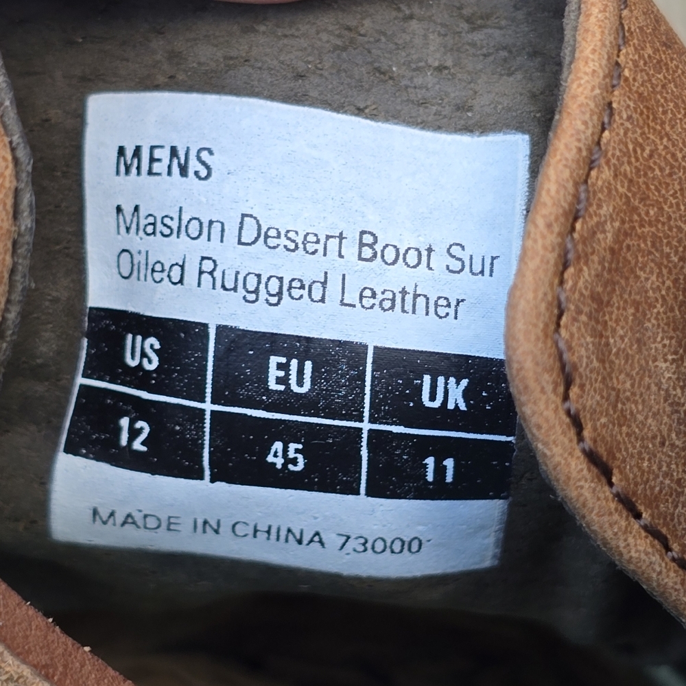 SeaVees Maslon Desert Oiled Rugged Leather Chukka Boot, Elmwood, Brown, Size 12 - Picture 12 of 13